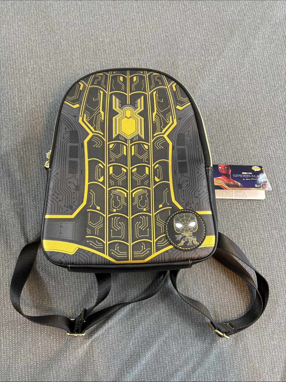 Funko Black and Gold Spider-Man No Way Home backpack